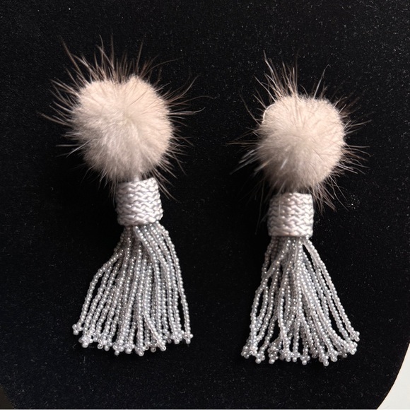 Mignonne Gavigan Mini Jackie Mink Statement Earrings - Picture 3 of 4